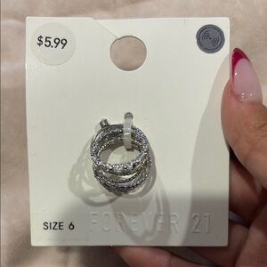 Forever 21 Twisted Silver Ring Set